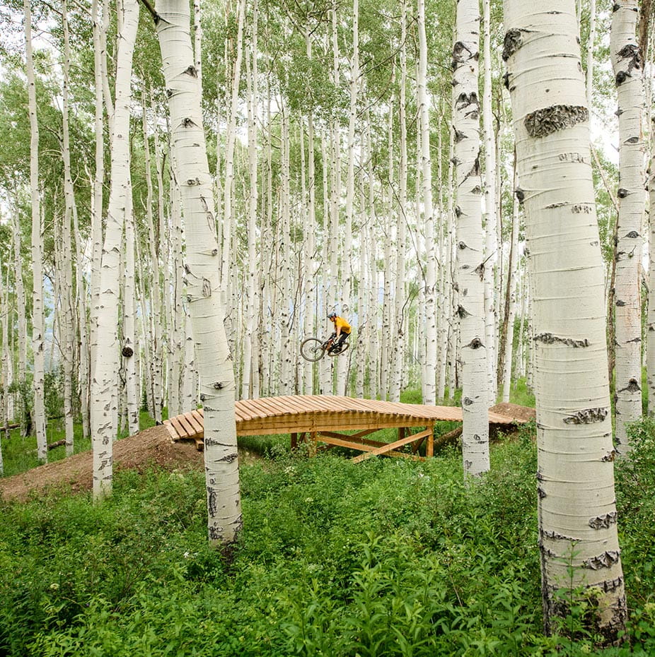 Solo rider takes on the Snowmass Bike Park