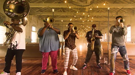 The Soul Rebels blow the horn video. 