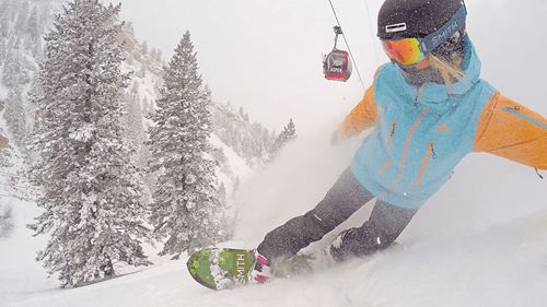 Frontside Turn on Fresh Powder